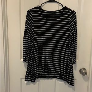 Black and White Striped Long Sleeve